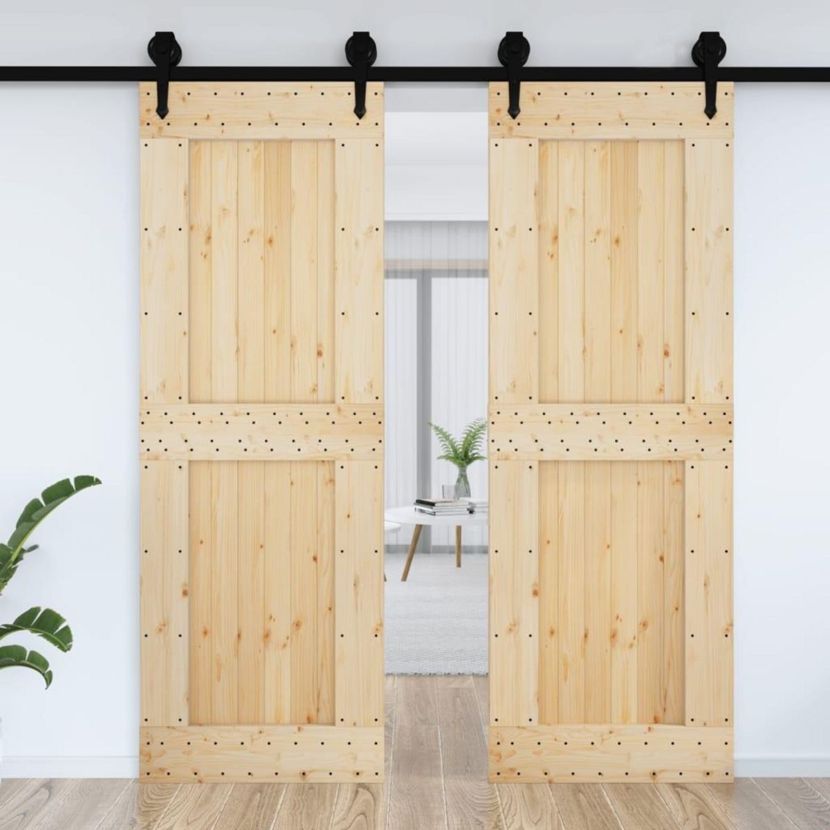VIDAXL Porte NARVIK 80x210 cm bois massif de pin