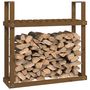 Voir la diapositive 4 : VIDAXL Support bois de chauffage Marron miel 110x35x108,5 cm Bois pin