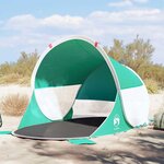 VIDAXL Tente de plage vert d'eau escamotable impermeable