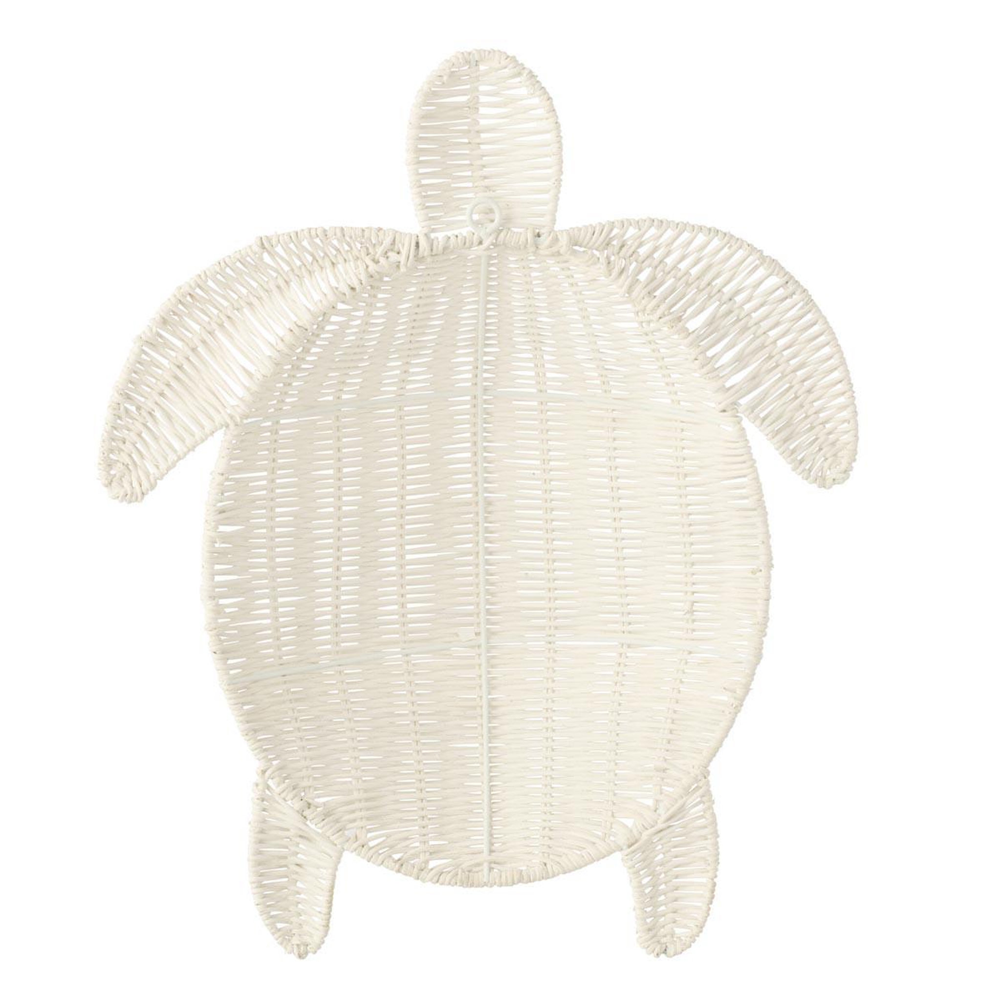 Voir la diapositive 2 : J-LINE Déco murale tortue  porfirio  40cm blanc cassé