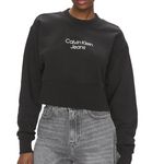 CALVIN KLEIN JEANS Sweat  Femme Calvin Klein Jeans Stacked Institutiona. Coloris disponibles : Noir