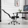 Voir la diapositive 4 : VINSETTO Fauteuil de bureau ergonomique avec coussin lombaire - repose-pieds rétractable - 65 x 60 x 119-127 cm - noir