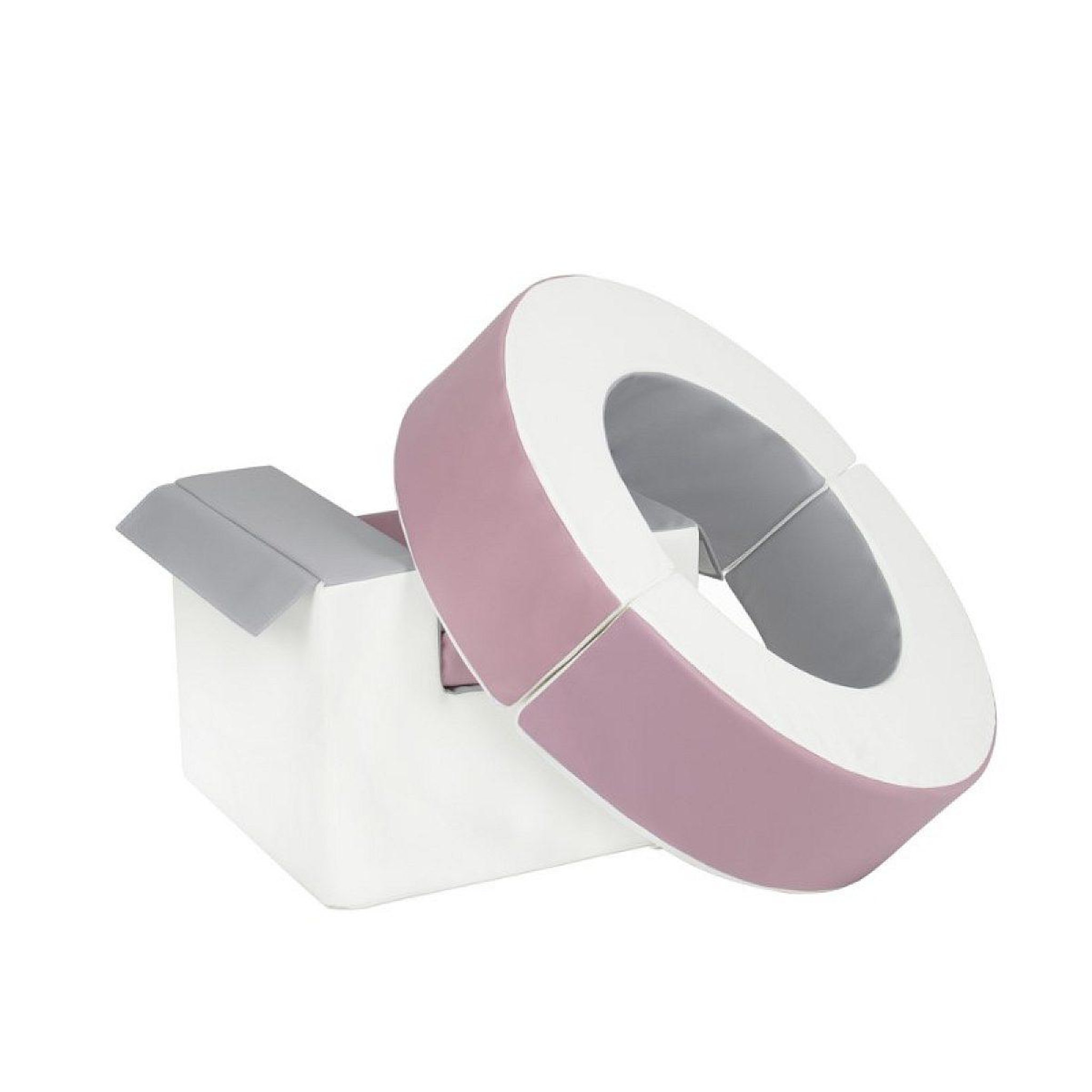 Voir la diapositive 3 : VELINDA Ensemble de cerceaux 3 blocs blanc gris violet