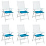 Voir la diapositive 4 : VIDAXL Coussins de chaise jardin lot de 6 bleu 50x50x3 cm tissu oxford