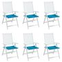 Voir la diapositive 4 : VIDAXL Coussins de chaise jardin lot de 6 bleu 50x50x3 cm tissu oxford
