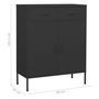 Voir la diapositive 6 : VIDAXL Armoire de rangement Anthracite 80x35x101,5 cm Acier
