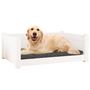 Voir la diapositive 4 : VIDAXL Lit pour chien Blanc 75,5x55,5x28 cm Bois de pin solide