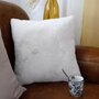 Voir la diapositive 3 : Paris Prix Coussin Déco Imitation Fourrure  Rabbit  40x40cm Blanc