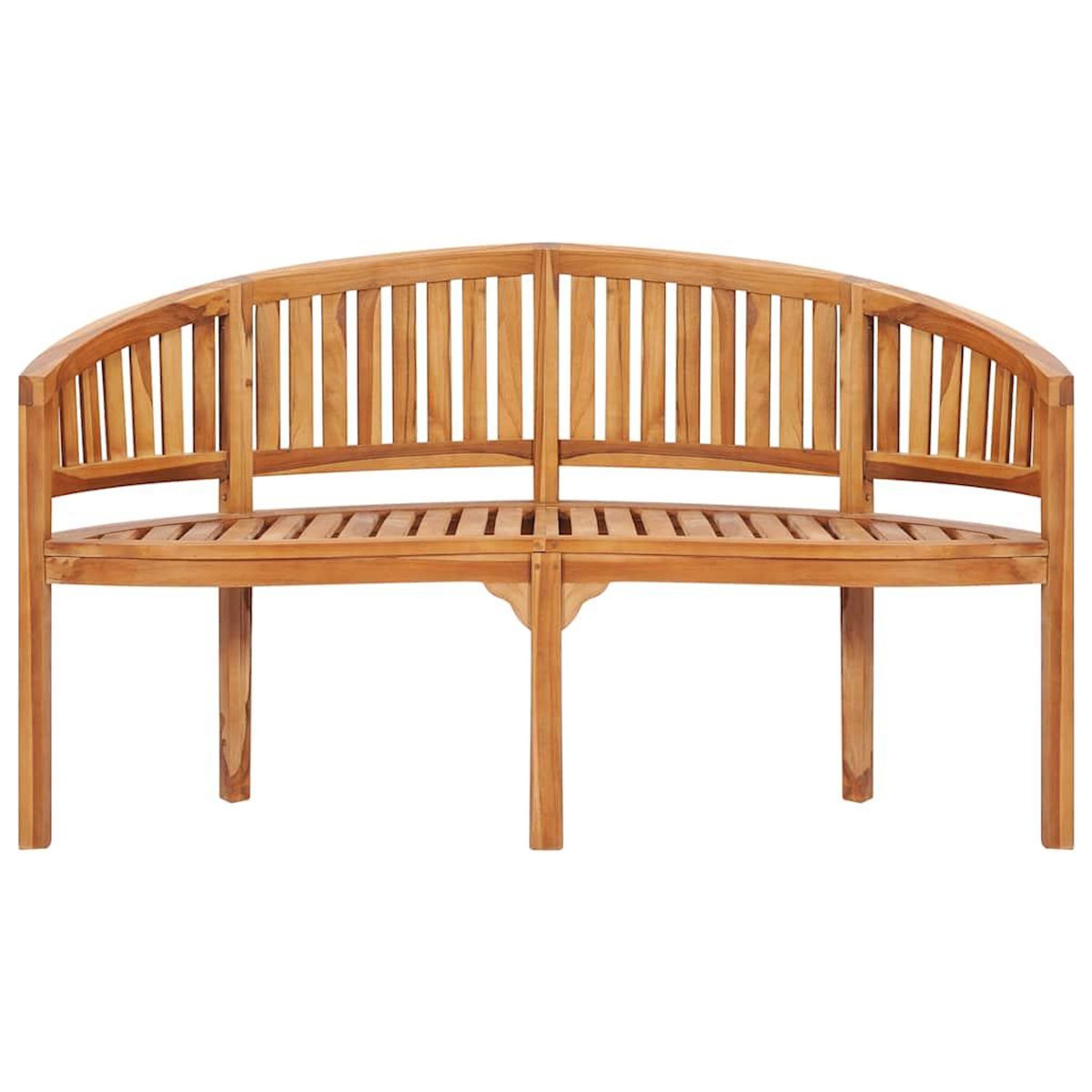 VIDAXL Banc de jardin en forme de banane 151 cm Teck solide