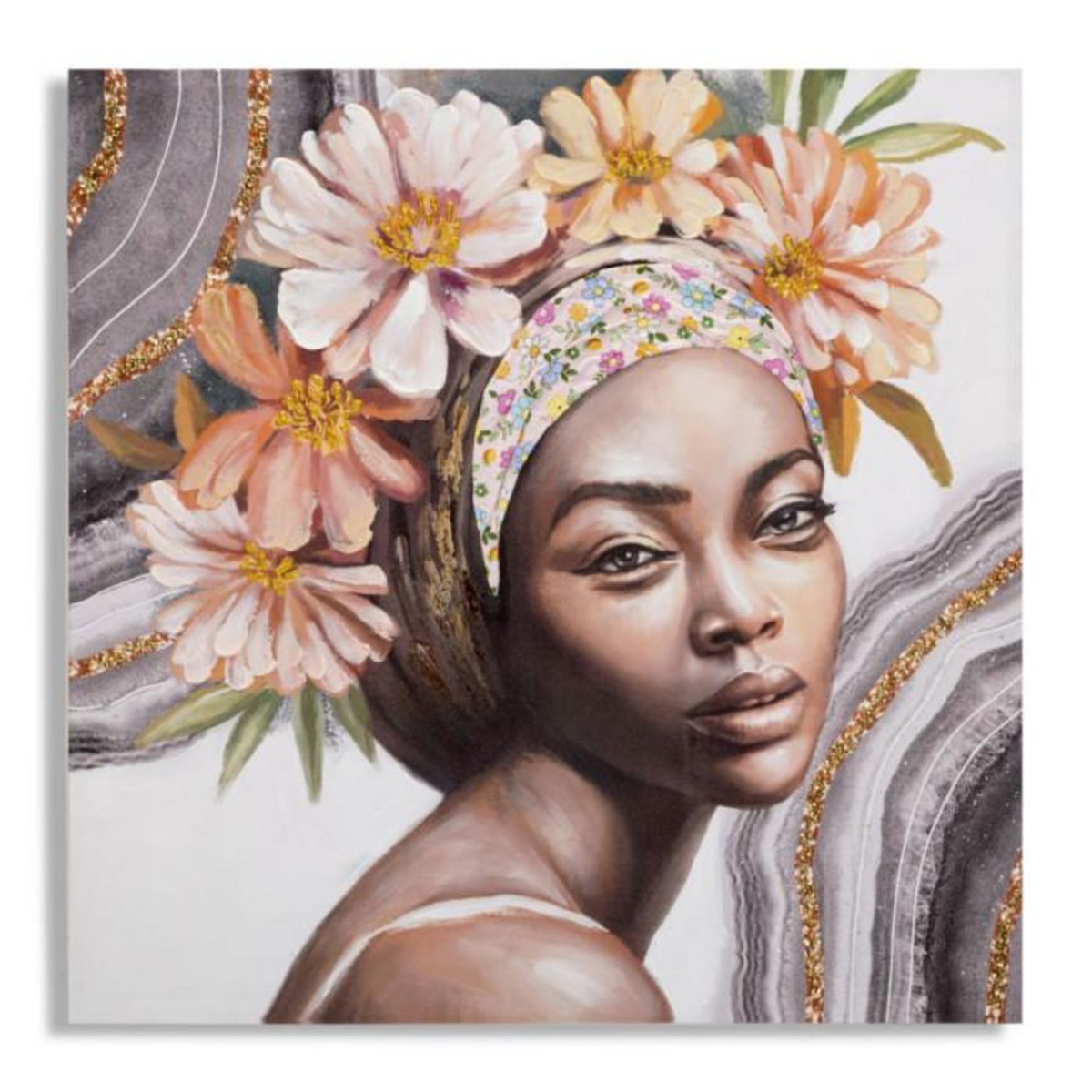 Paris Prix Toile Imprimée Déco  Naomi  100x100cm Multicolore