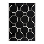 Paris Prix Tapis Effet 3D à Poils Courts  Lina  Noir & Ivoire. Coloris disponibles : Noir