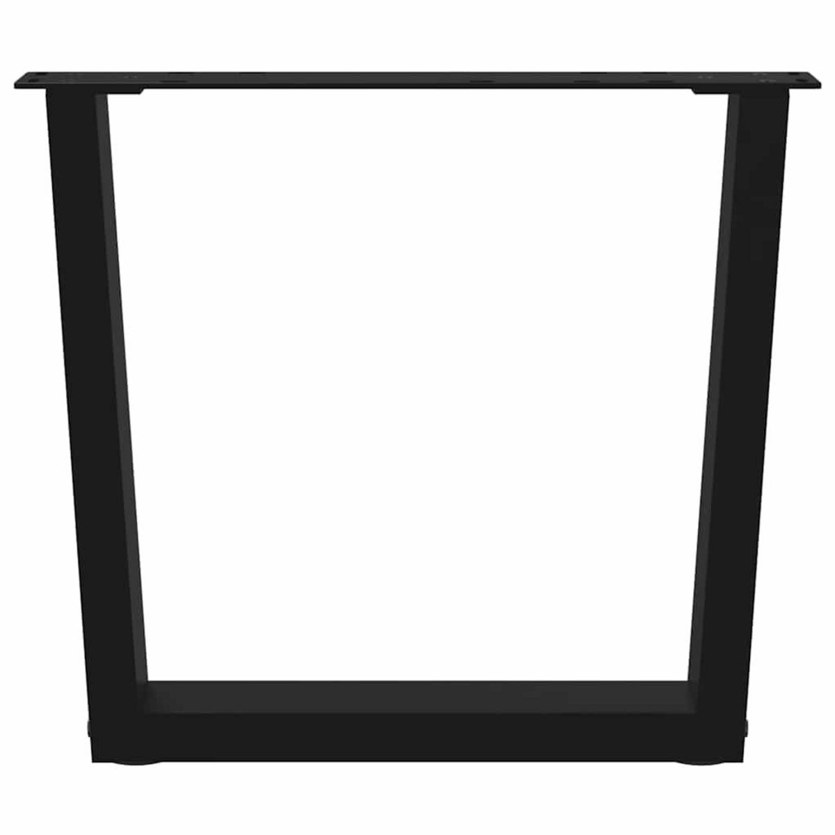 VIDAXL Pieds de table a manger forme V 2 pcs noir 60x(42-43,3)cm acier