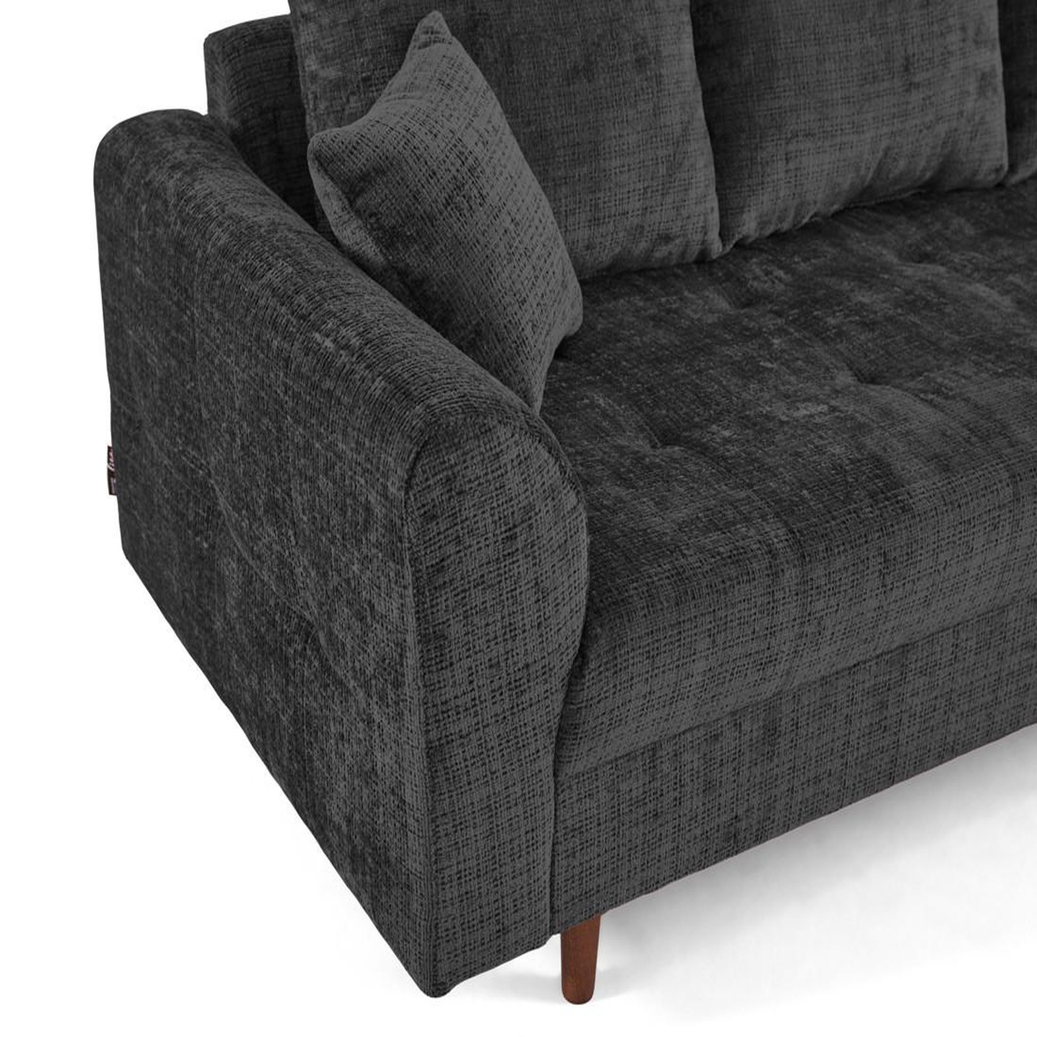 Voir la diapositive 6 : LISA DESIGN Rune - canapé droit 2 places en velours texturé