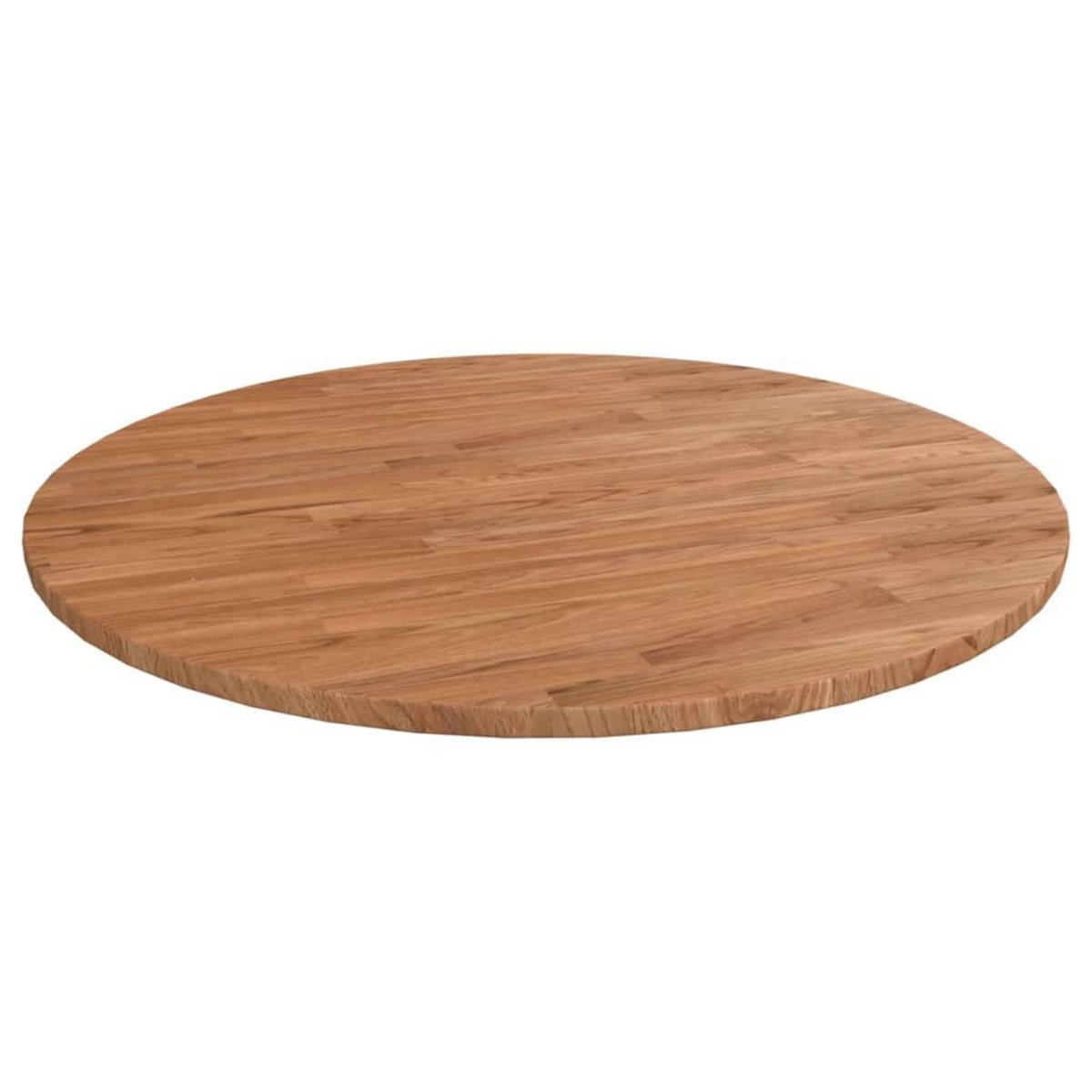 VIDAXL Dessus de table rond Marron clair Ø70x1,5 cm Bois chene traite