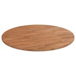 VIDAXL Dessus de table rond Marron clair Ø70x1,5 cm Bois chene traite