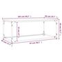 Voir la diapositive 6 : VIDAXL Table basse Sonoma gris 102x50x40 cm Bois d'ingenierie et fer