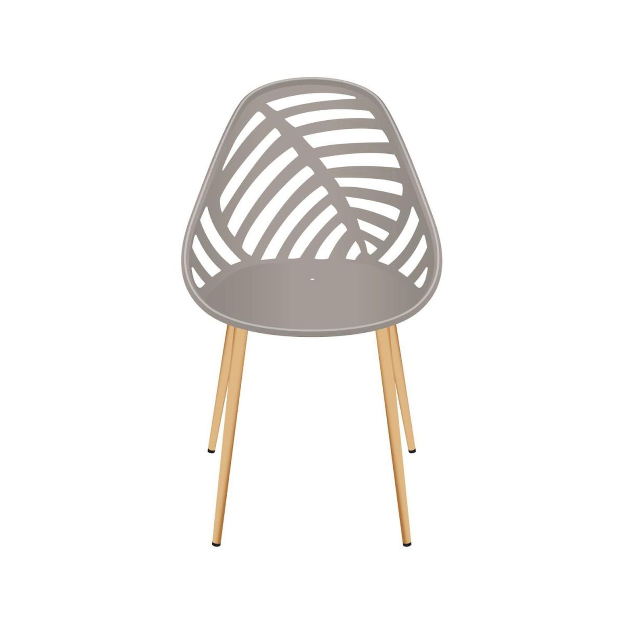Voir la diapositive 2 : The Home Deco Factory Lot de 4 chaises de jardin  alameda  83cm taupe