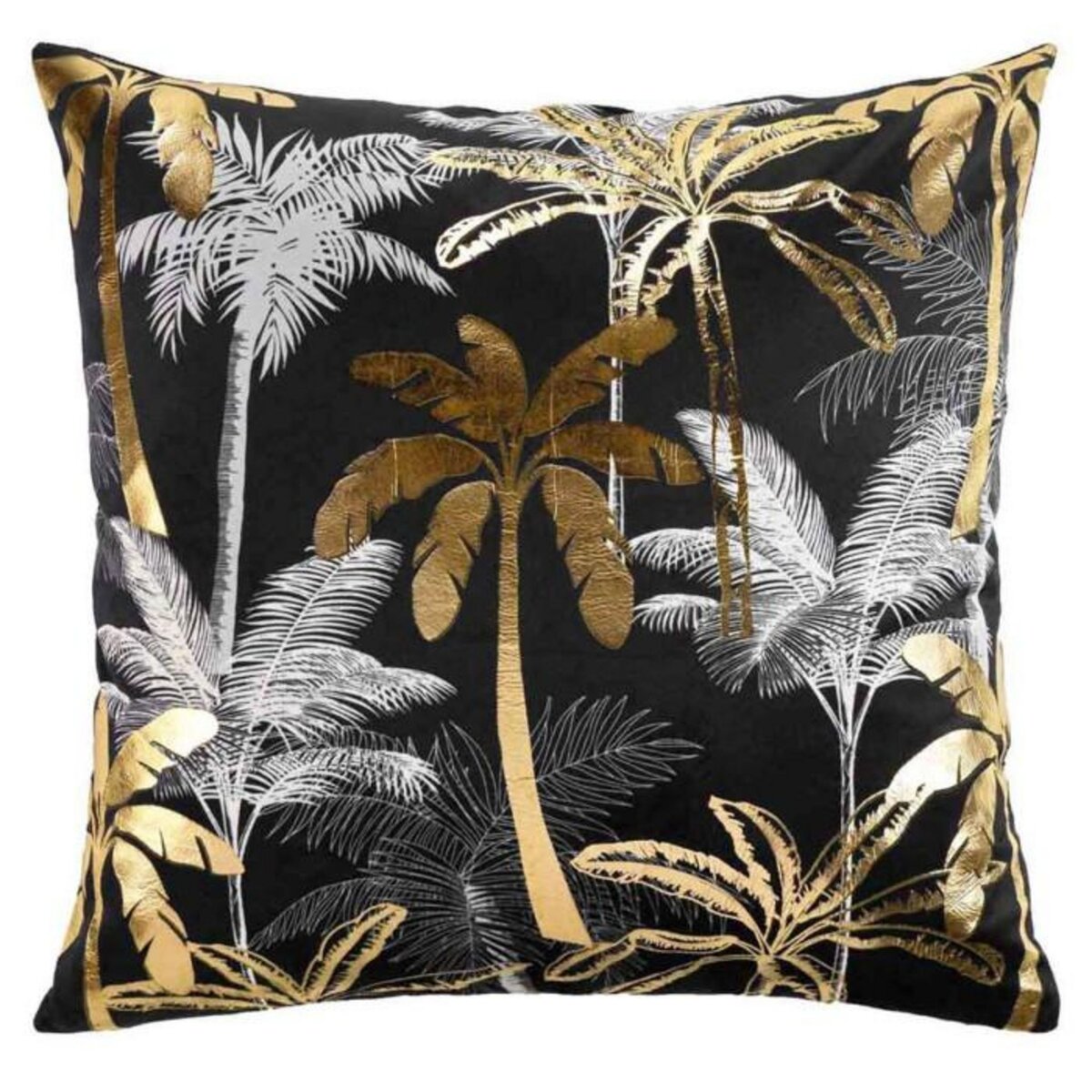 Paris Prix Housse de Coussin  Feanor  60x60cm Noir & Or