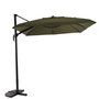 Voir la diapositive 2 : JARDIDECO Parasol déportée carré inclinable 5 positions Vert chiné - 3 x 3 m - Jardideco