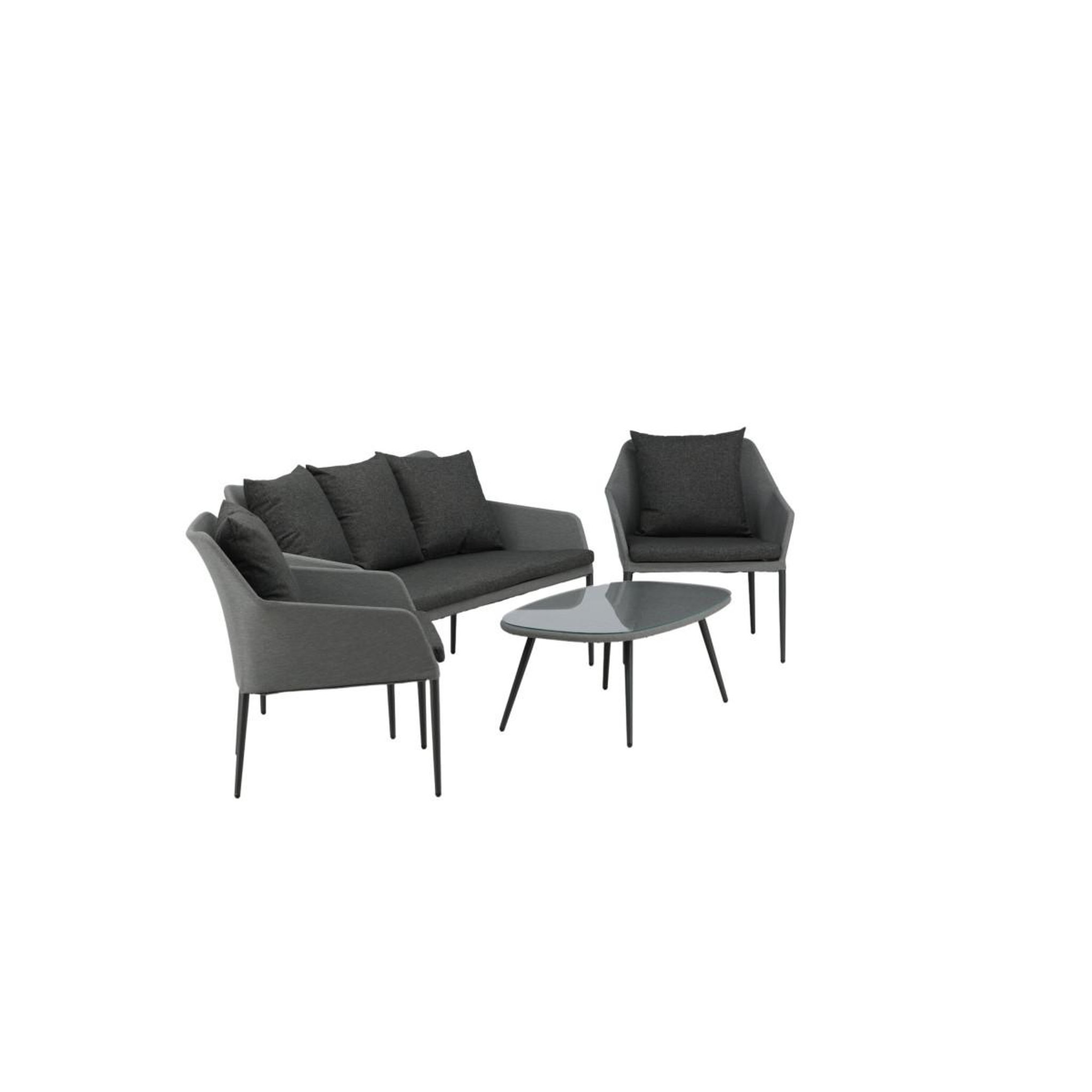 Voir la diapositive 3 : Paris Prix Salon de jardin  spoga  151cm gris & noir