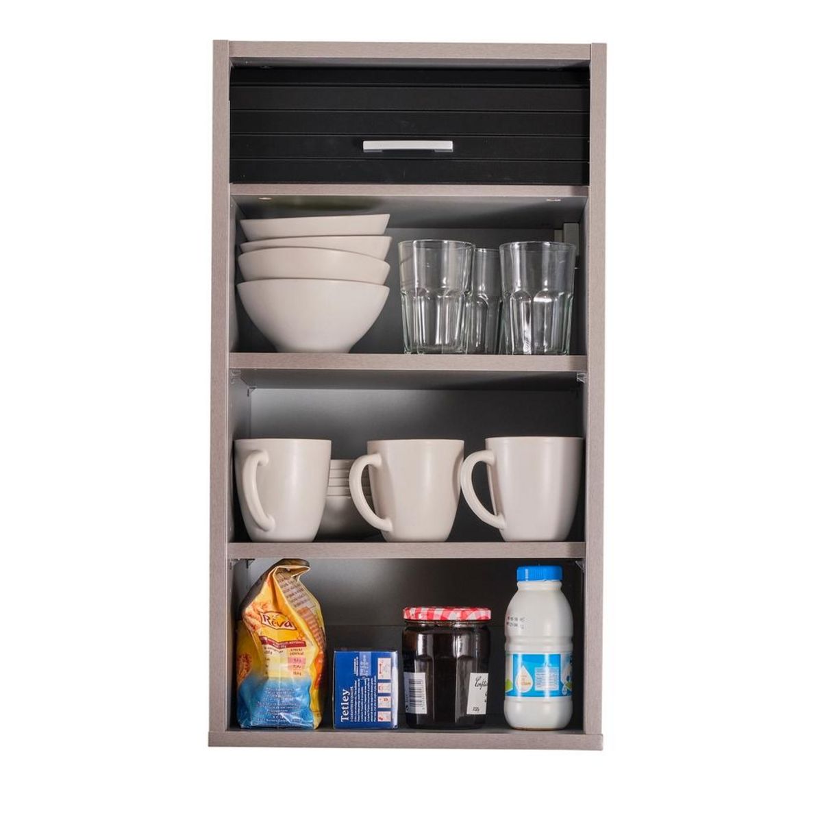 Rangement de cuisine à rideau coloris aluminium L40 cm - COOKING