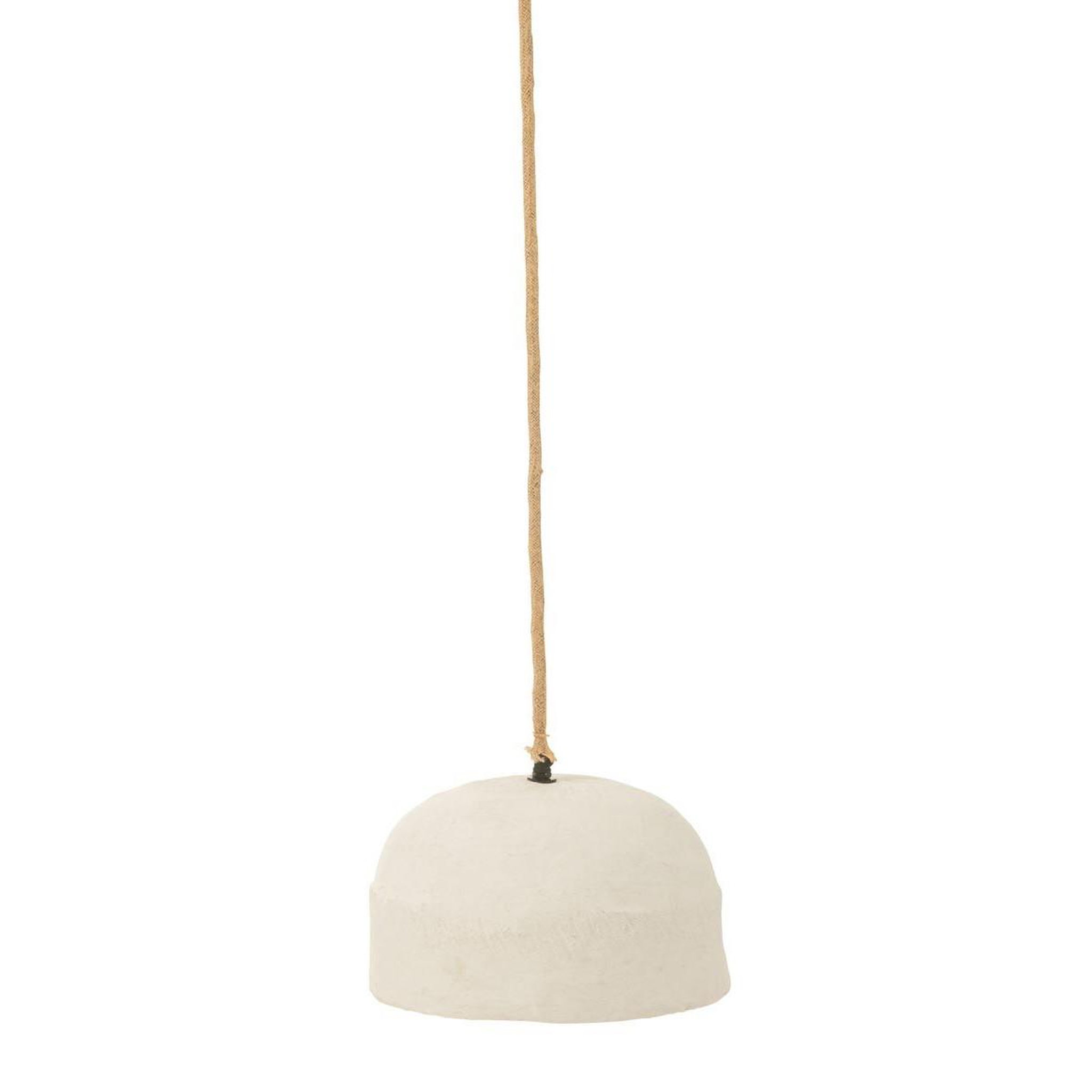 Voir la diapositive 2 : J-LINE Lampe suspension papier mâché  bali  30cm blanc