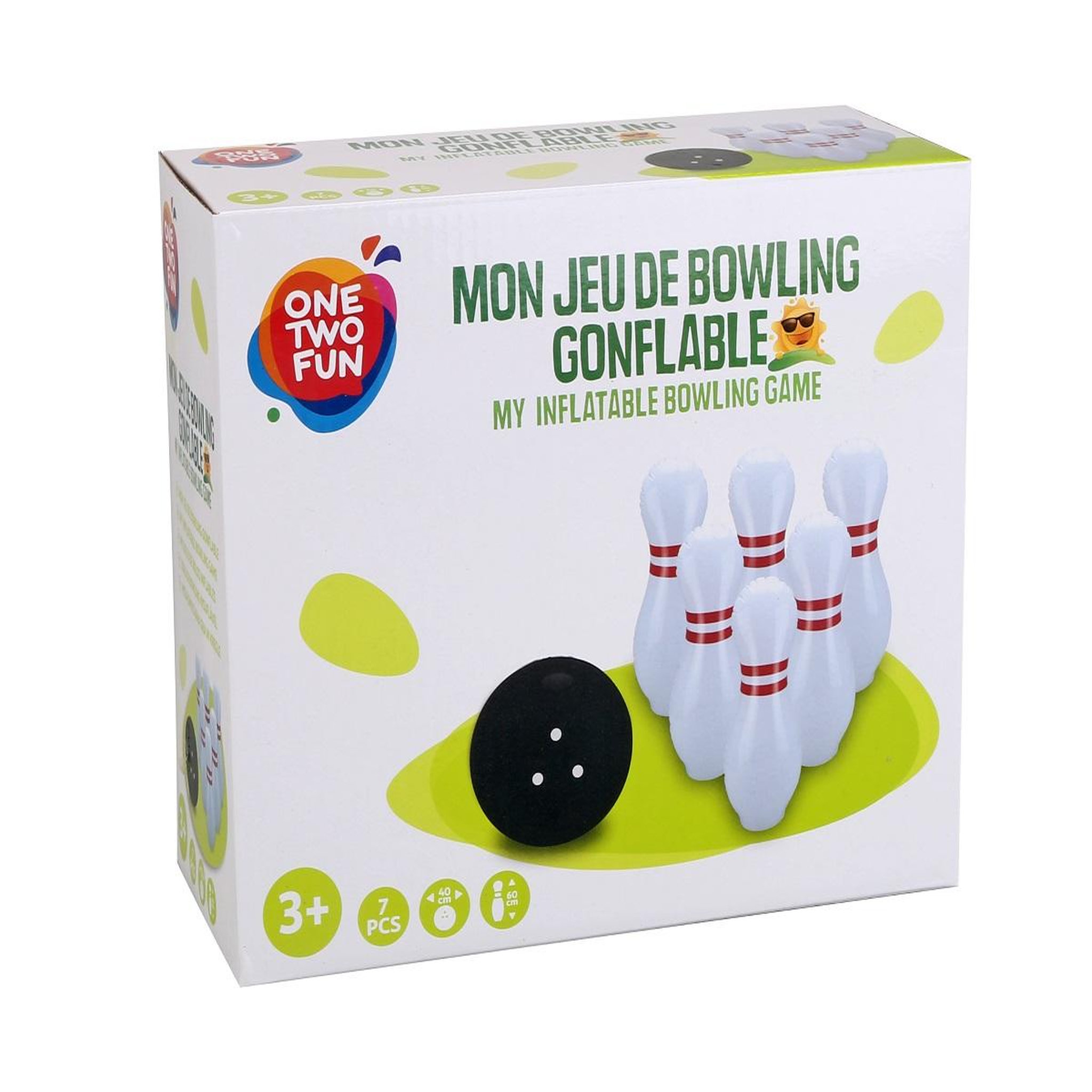 Voir la diapositive 1 : One Two Fun OTF - Jeu de bowling gonflable