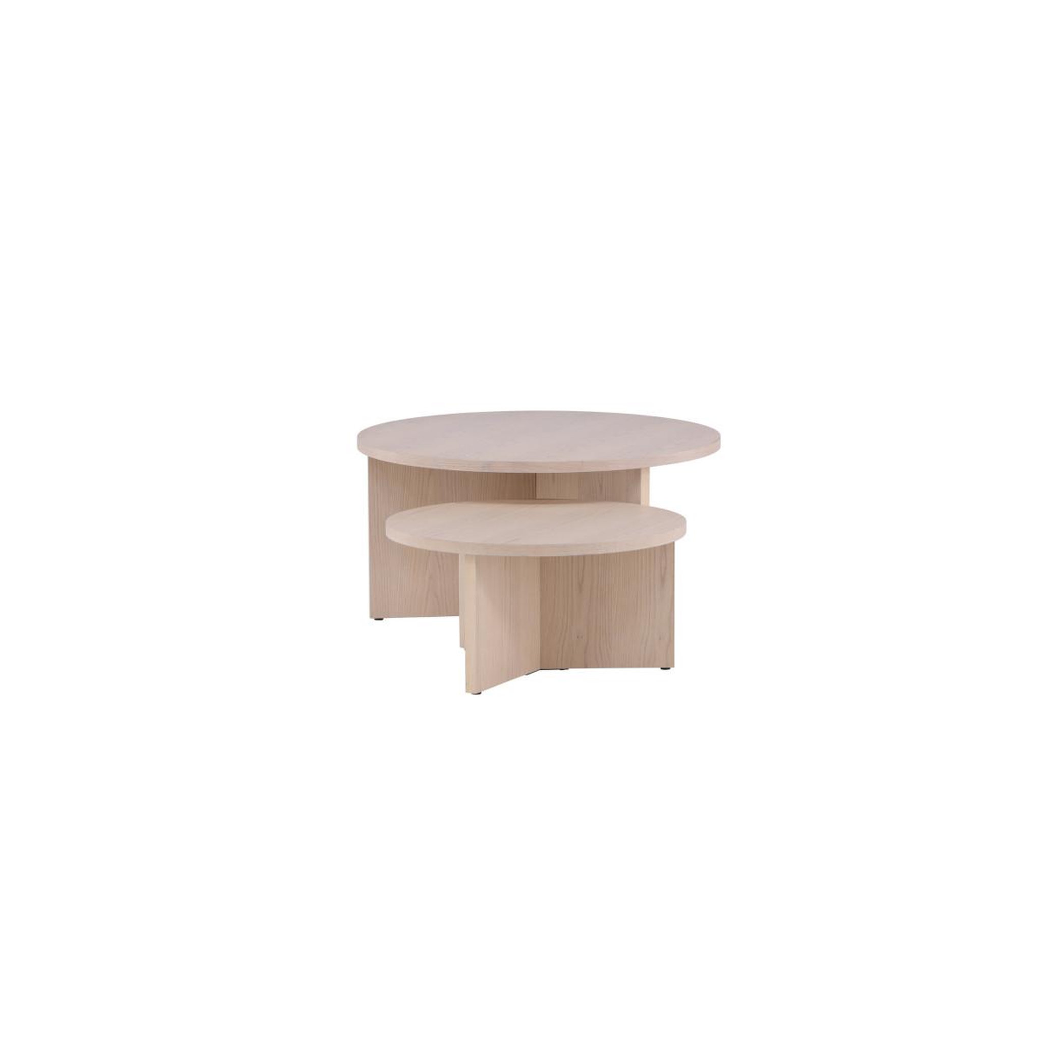 Voir la diapositive 3 : Paris Prix Lot de 2 tables basses design  salto  85cm naturel