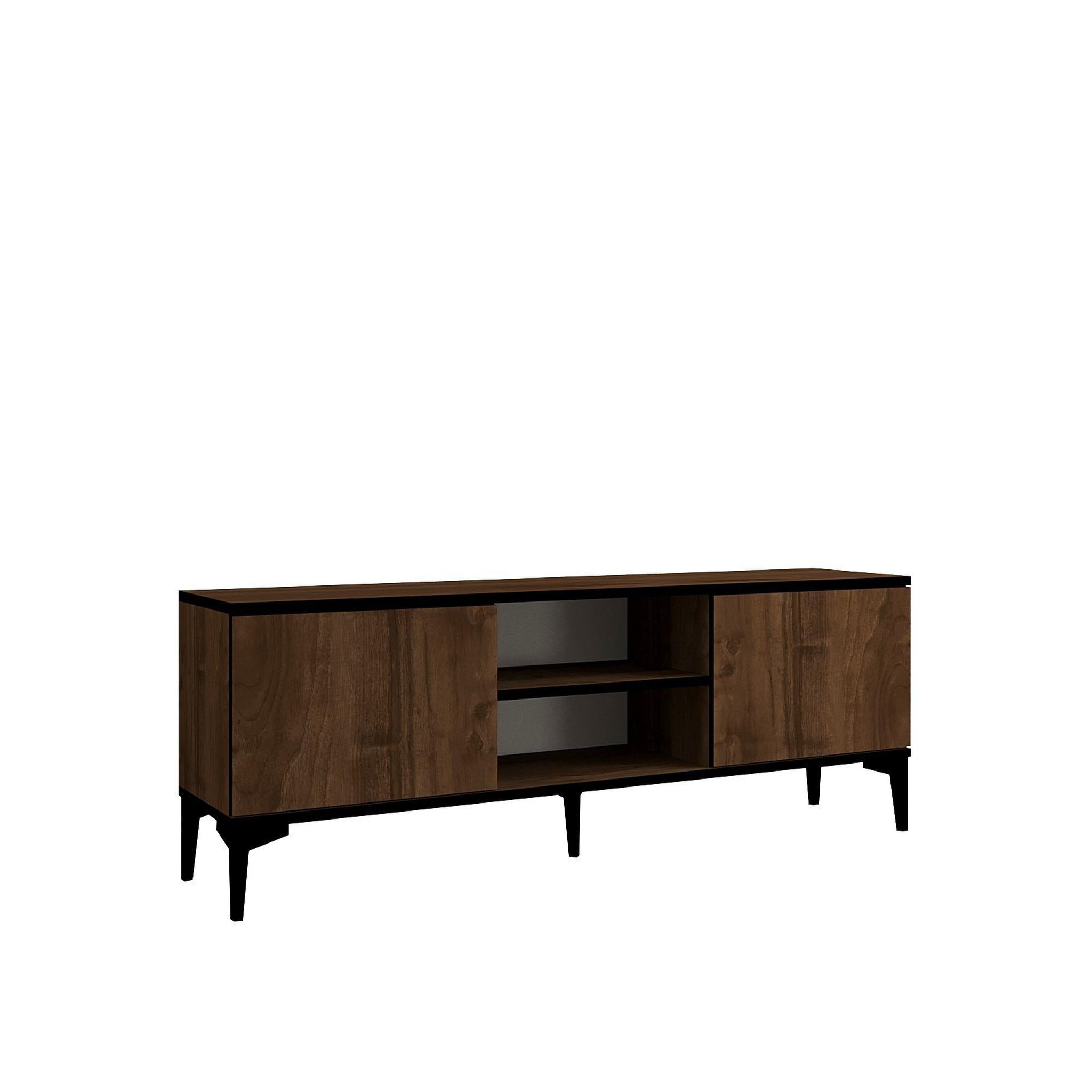 Habitat et Jardin Meuble tv en bois  erem  - 180 x 40 x 45 cm - noyernoir
