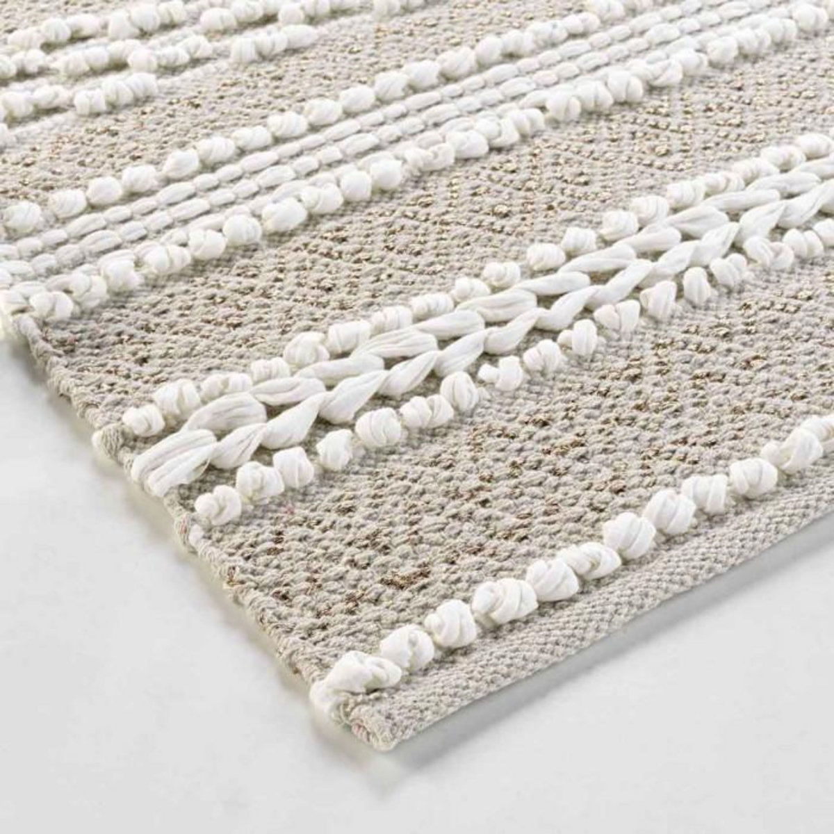 Paris Prix Tapis Déco  Blanca  60x90cm Naturel & Blanc