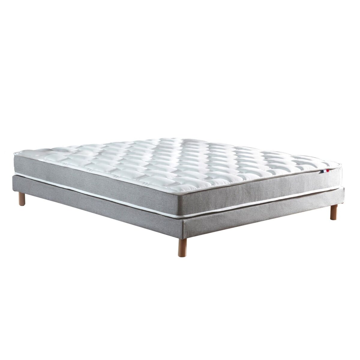 IDLITERIE Ensemble matelas mousse haute résilience CIRRUS avec sommier - confort français