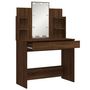 Voir la diapositive 4 : VIDAXL Coiffeuse avec lumieres LED chene marron 96x40x142 cm