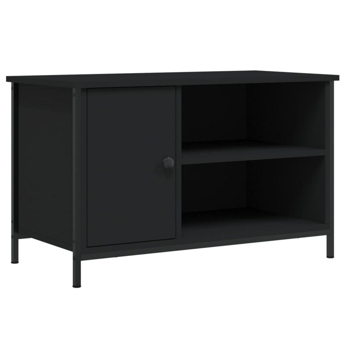 VIDAXL Meuble TV Noir 80x40x50 cm Bois d'ingenierie