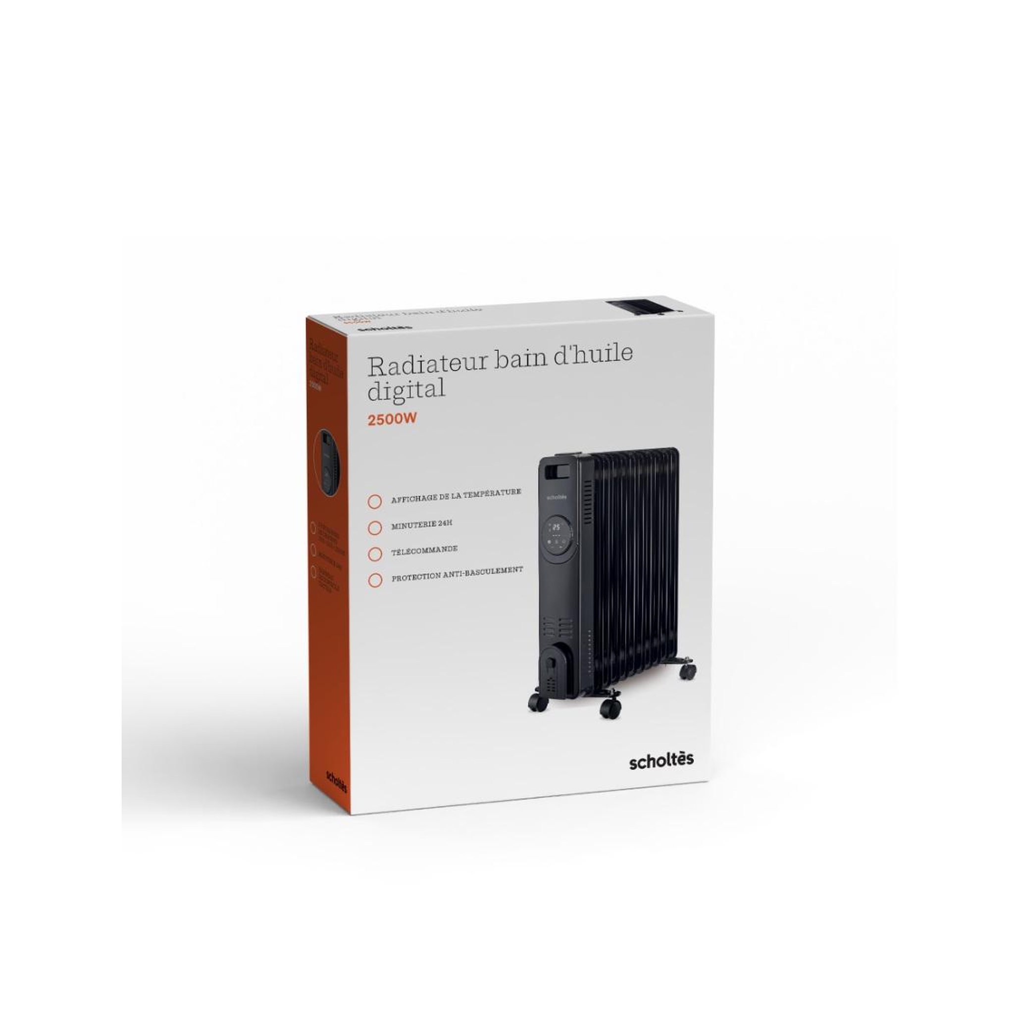 Voir la diapositive 3 : Scholtes Radiateur à bain d'huile 2500w noir - schd411n