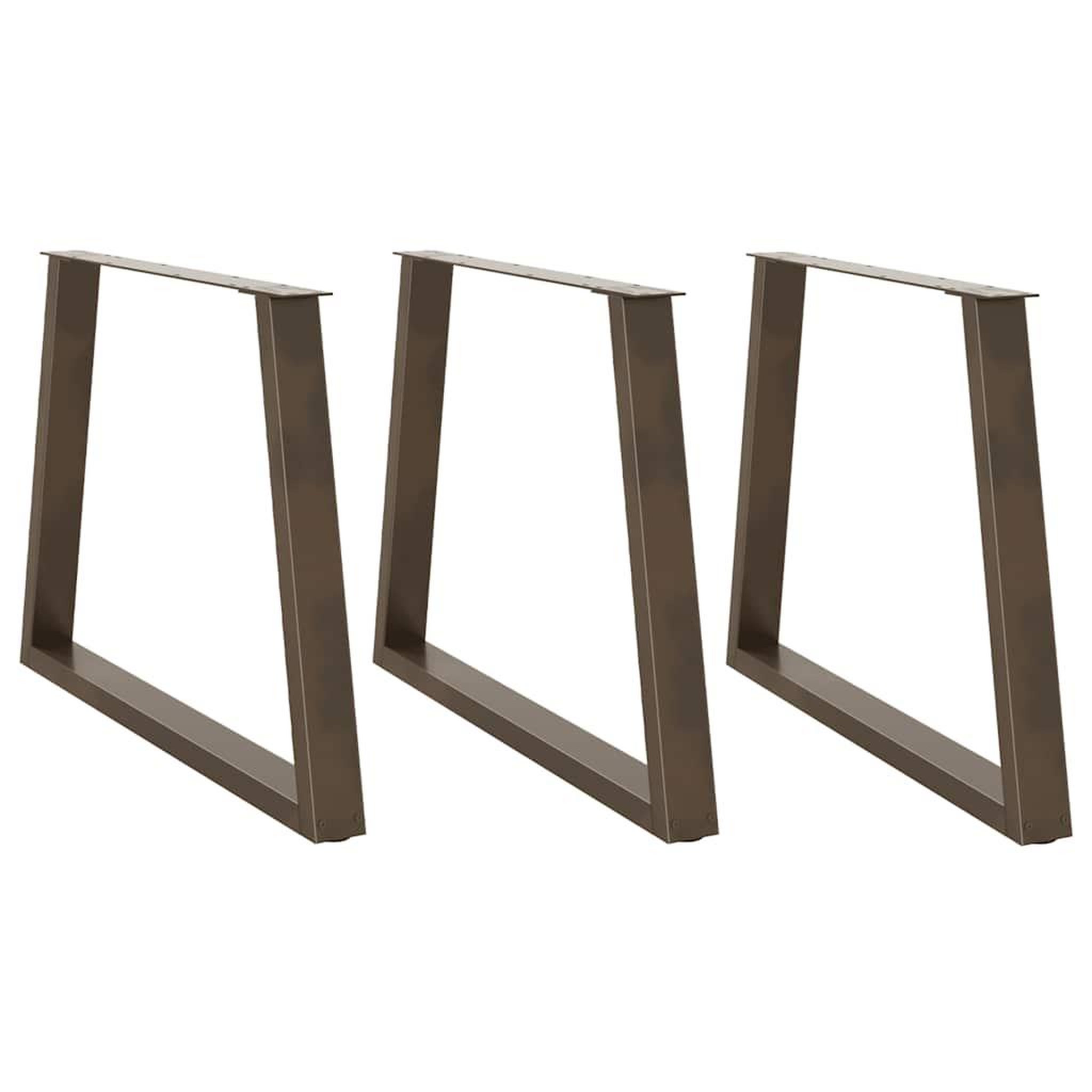 VIDAXL Pieds de table a manger forme de V 3 pcs 90x(72-73,3) cm acier