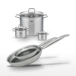 ELO Lot de 3 Faitouts Elo Citrin et 2 Poêles Elo Relief Solution