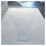 Voir la diapositive 3 : Receveur pour douche à l'italienne extra plat aspect ardoise blanc 80x120 cm - STONE 2