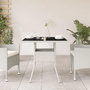 Voir la diapositive 3 : VIDAXL Table de jardin dessus en verre blanc 80x80x75cm resine tressee