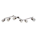 GLOBO Plafonnier spot design industriel Akin - 6 Ampoules - Marron bronze