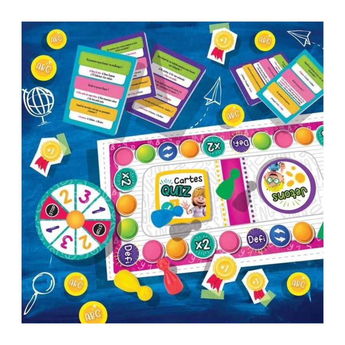 LISCIANI GIOCHI Talent School - Jeu de Parcours a Quiz - LISCIANIGIOCHI - Cartes Quiz, Themes Variés