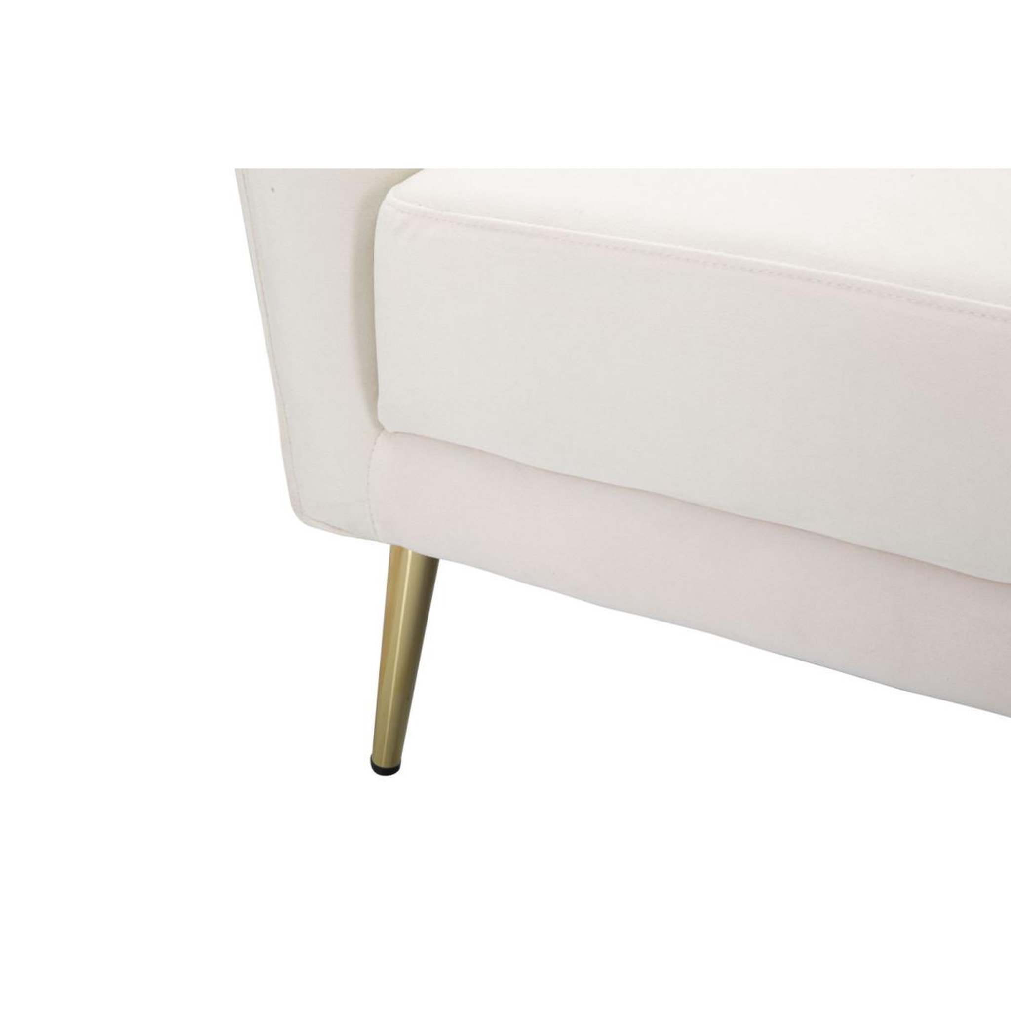 Voir la diapositive 6 : Paris Prix Fauteuil design en tissu  kiev  88cm crème