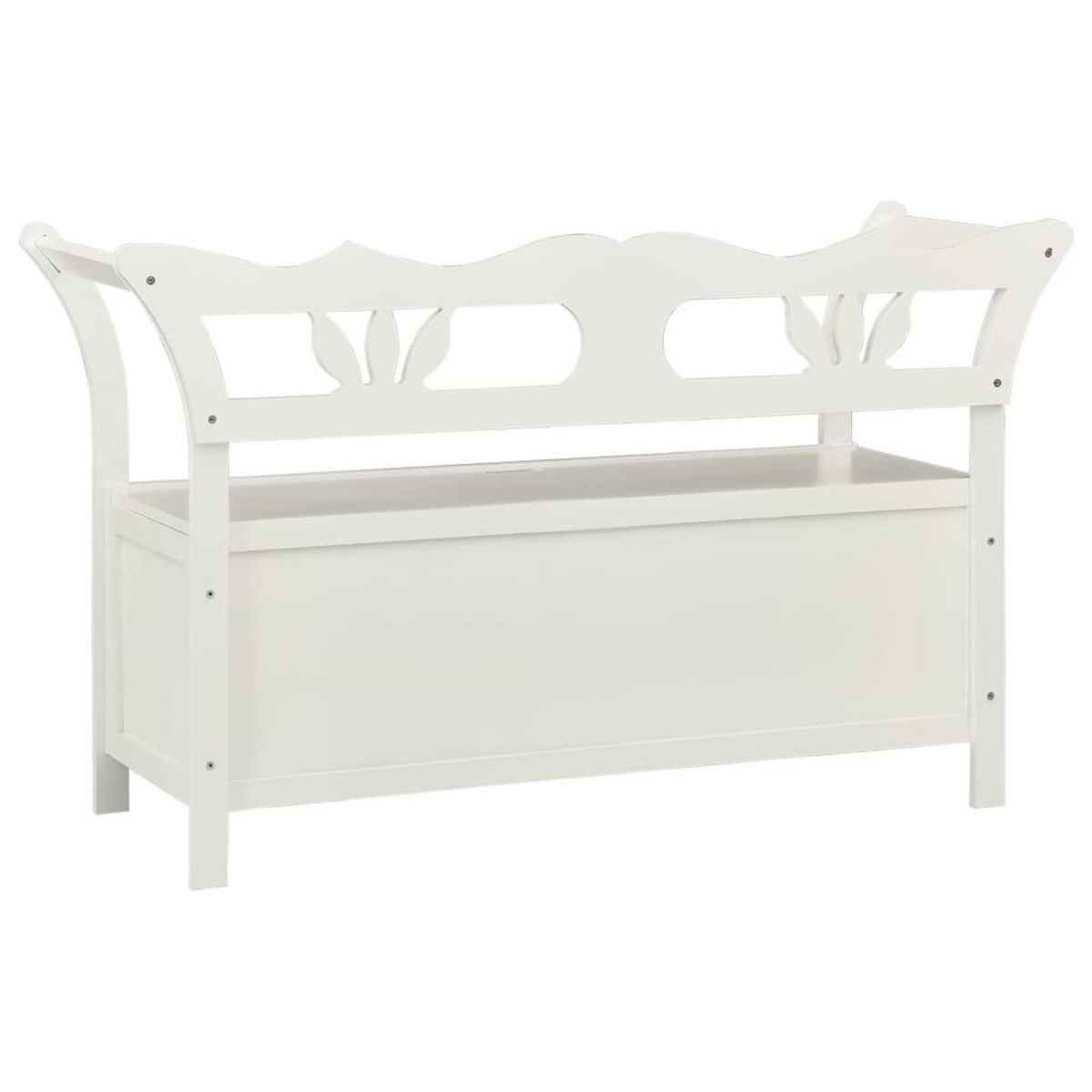 VIDAXL Banc Blanc 107x45x75,5 cm Bois de sapin solide