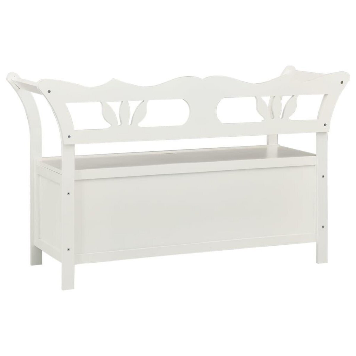 VIDAXL Banc Blanc 107x45x75,5 cm Bois de sapin solide