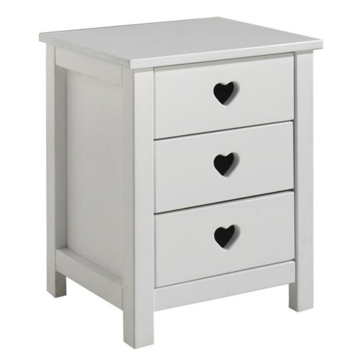 Paris Prix Pack - Lit Enfant, Chevet, Armoire & Bureau  Amori  Blanc