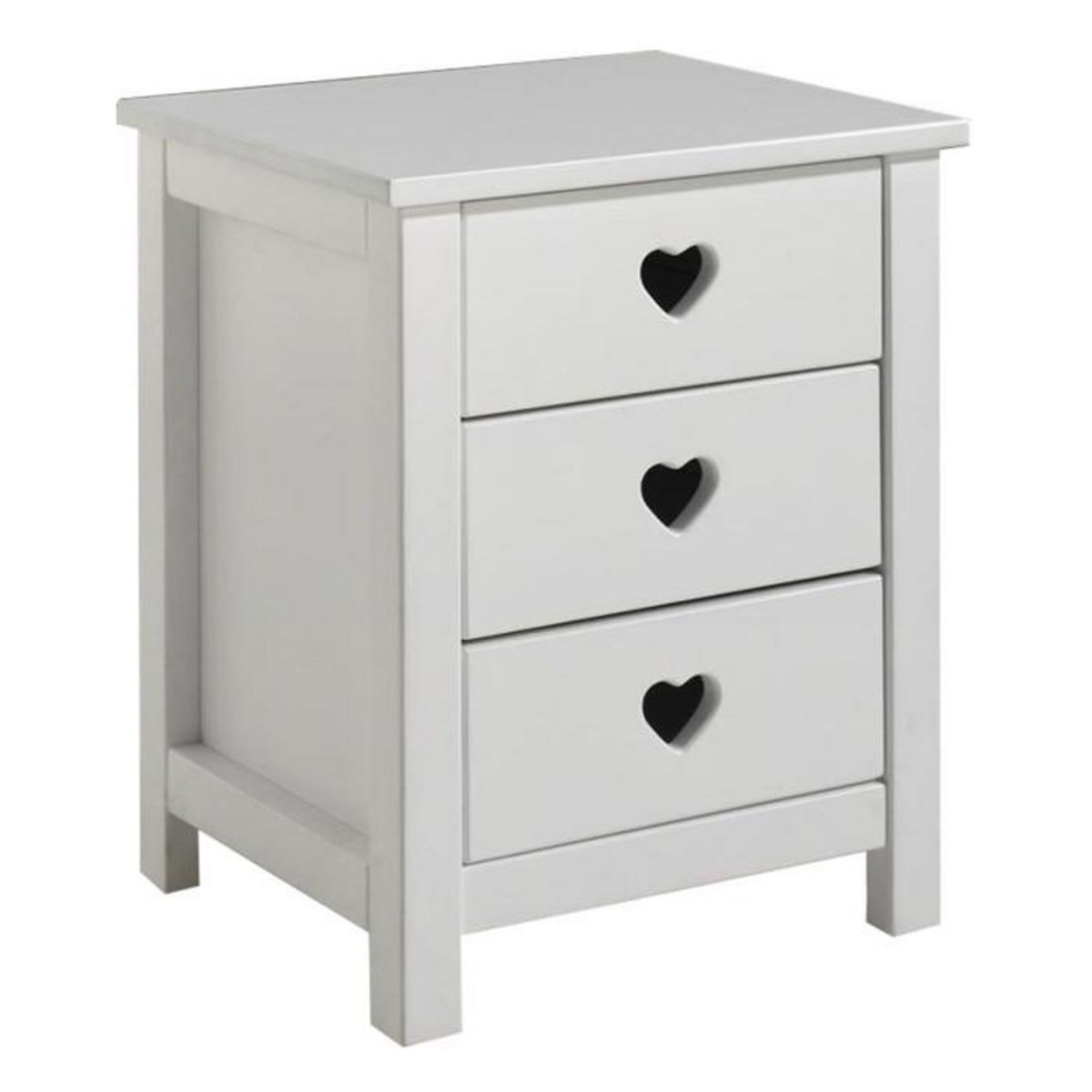 Paris Prix Pack - Lit Enfant, Chevet, Armoire & Bureau  Amori  Blanc