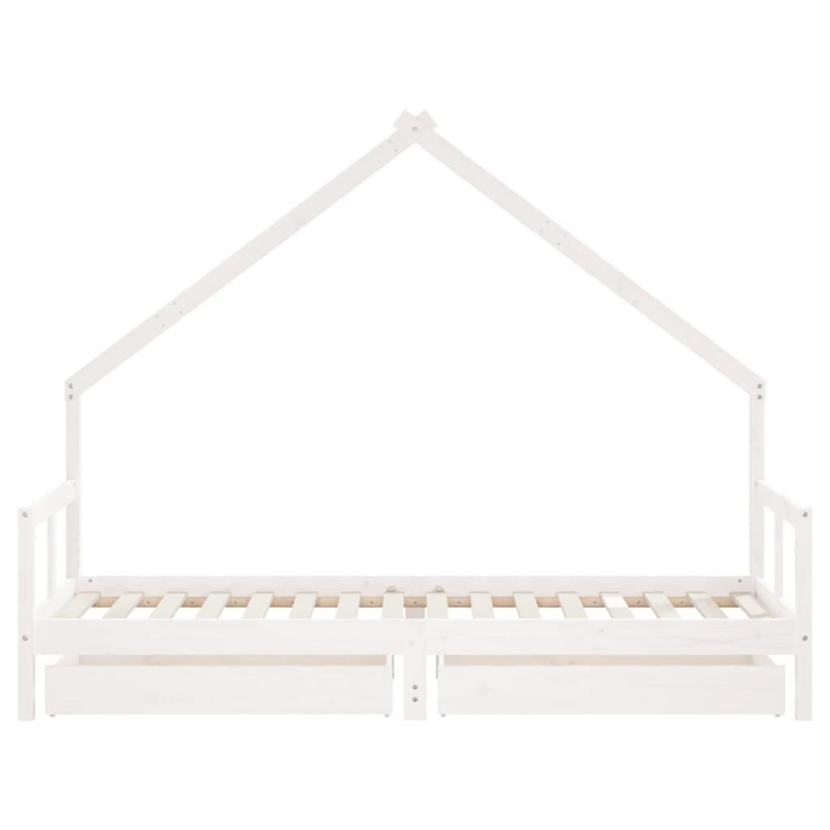 VIDAXL Cadre de lit enfant tiroirs blanc 80x200 cm bois de pin massif