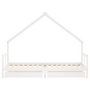 Voir la diapositive 5 : VIDAXL Cadre de lit enfant tiroirs blanc 80x200 cm bois de pin massif