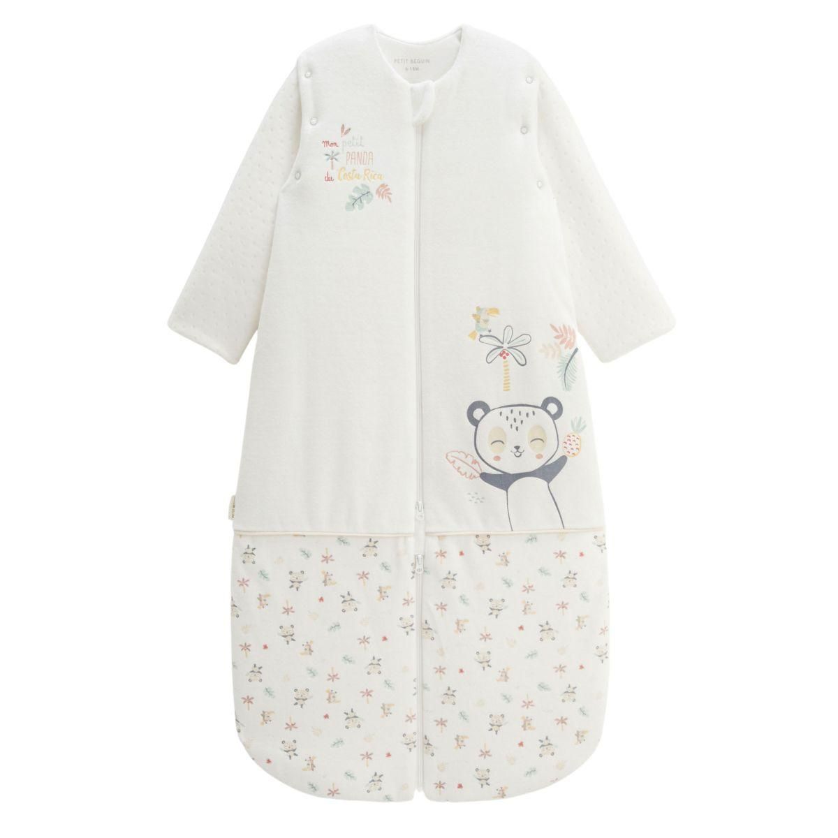 Petit Béguin Turbulette d'hiver en velours avec manches amovibles et jambes séparables Baby Panda