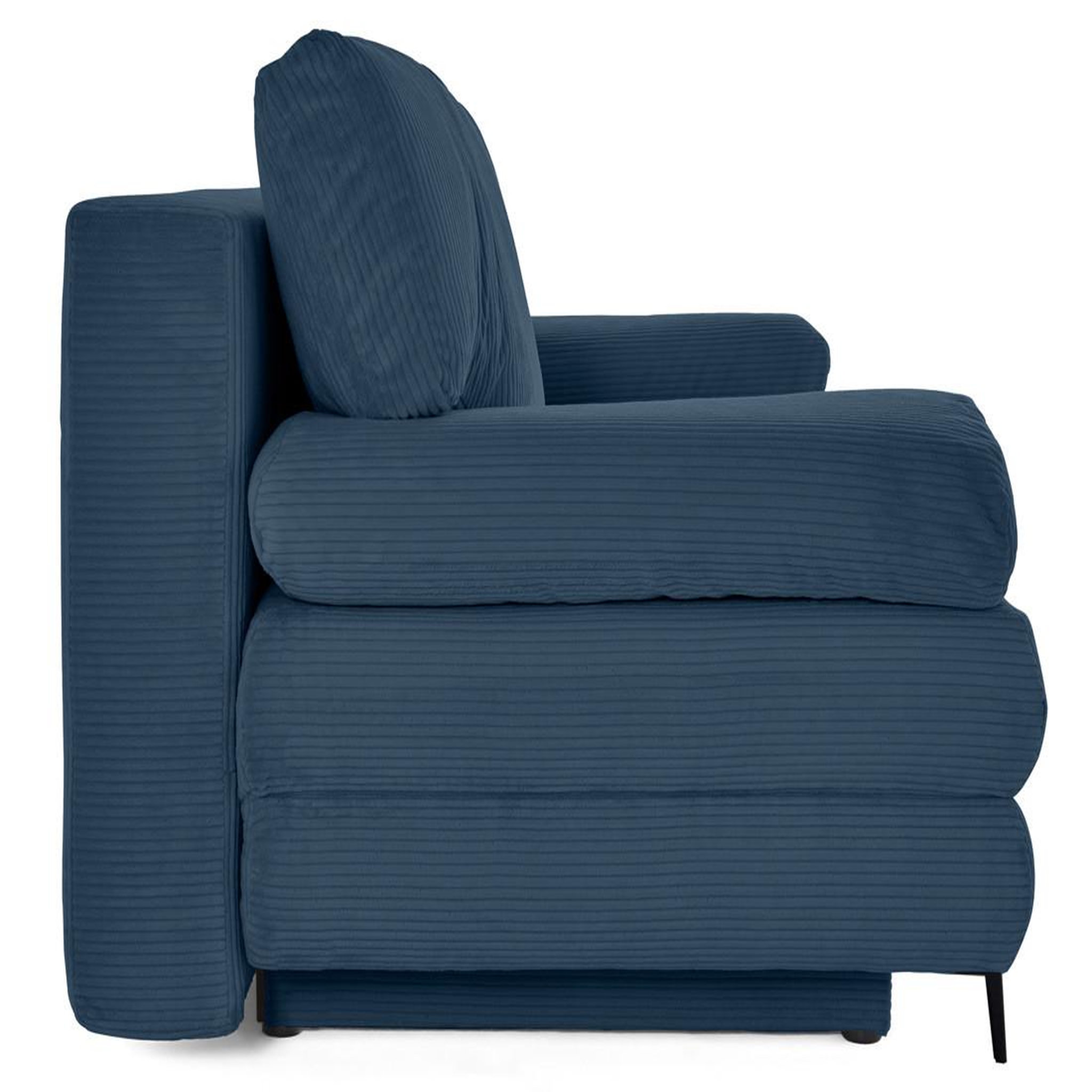 Voir la diapositive 5 : BEST MOBILIER Elton - canapé 3 places convertible avec coffre en velours côtelé