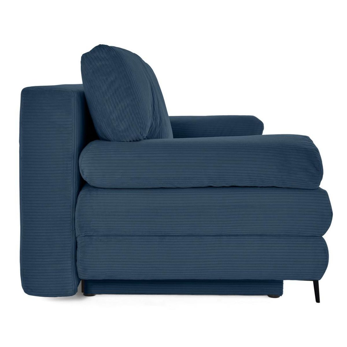 BEST MOBILIER Elton - canapé 3 places convertible avec coffre en velours côtelé